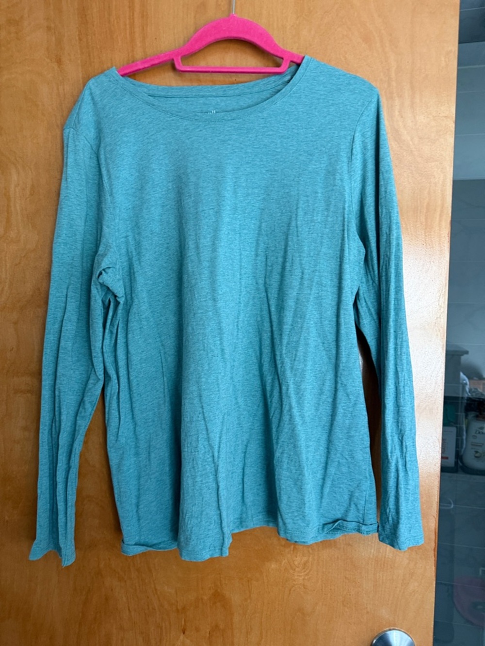 J. Jill Teal Long Sleeve Crewneck Tee